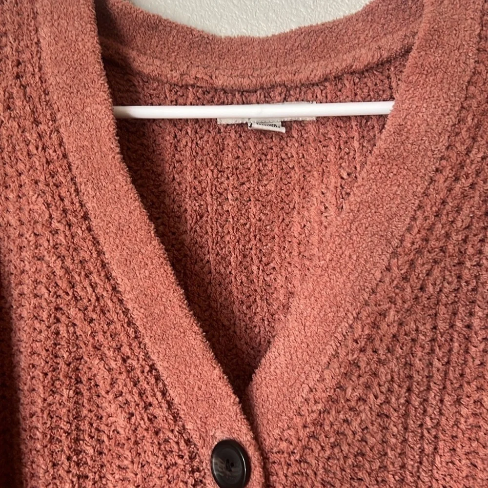 American Eagle Button Up V Neck Sweater Knot XS - Picture 4 of 10